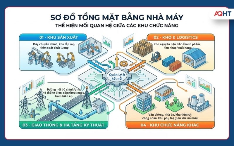 Tiêu chuẩn quy hoạch tổng mặt bằng nhà máy công nghiệp