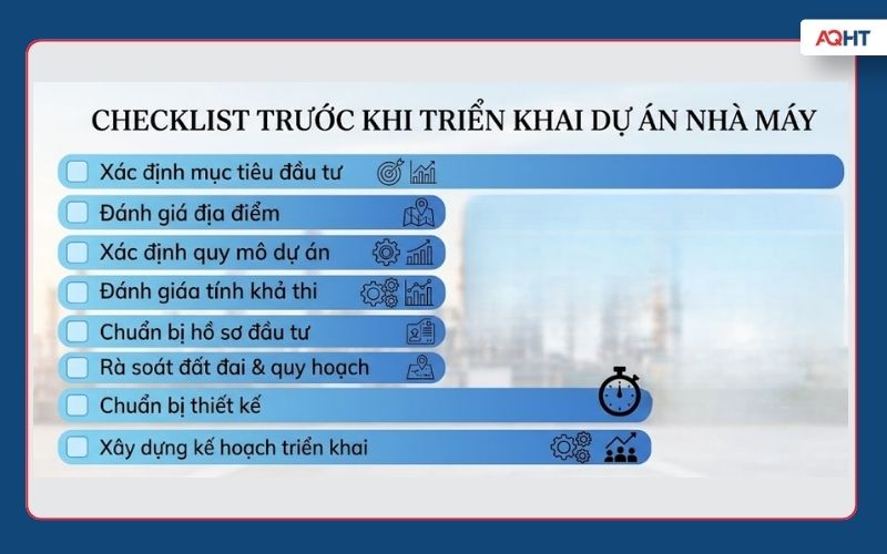 Checklist hồ sơ đầu tư nhà máy cần chuẩn bị trước khi triển khai dự án