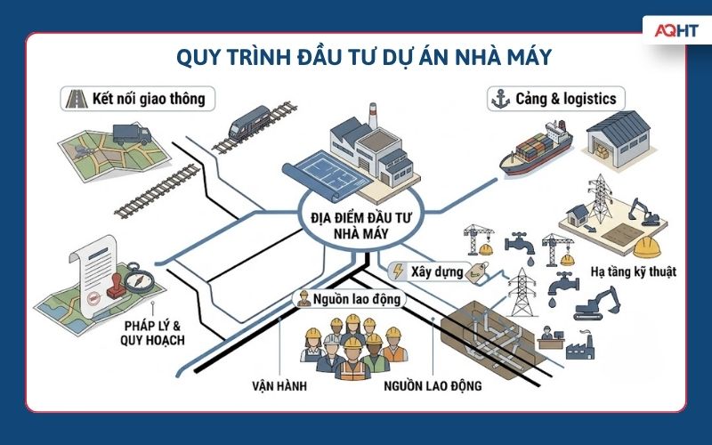 Đánh giá địa điểm đầu tư dự án nhà máy theo quy hoạch hạ tầng và logistics